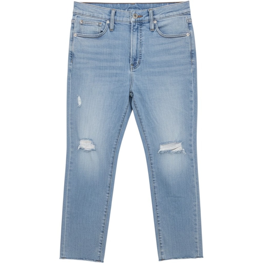Madewell The Perfect Vintage Jean Light Wash Distressed Raw Hem Size 29 NEW